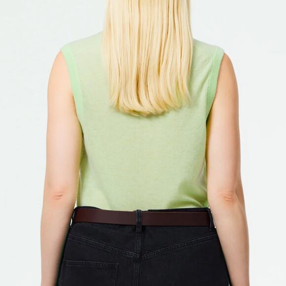 Tibi Skinlike Mercerized Wool Sleeveless Sweater Sz XL - Picture 4 of 9